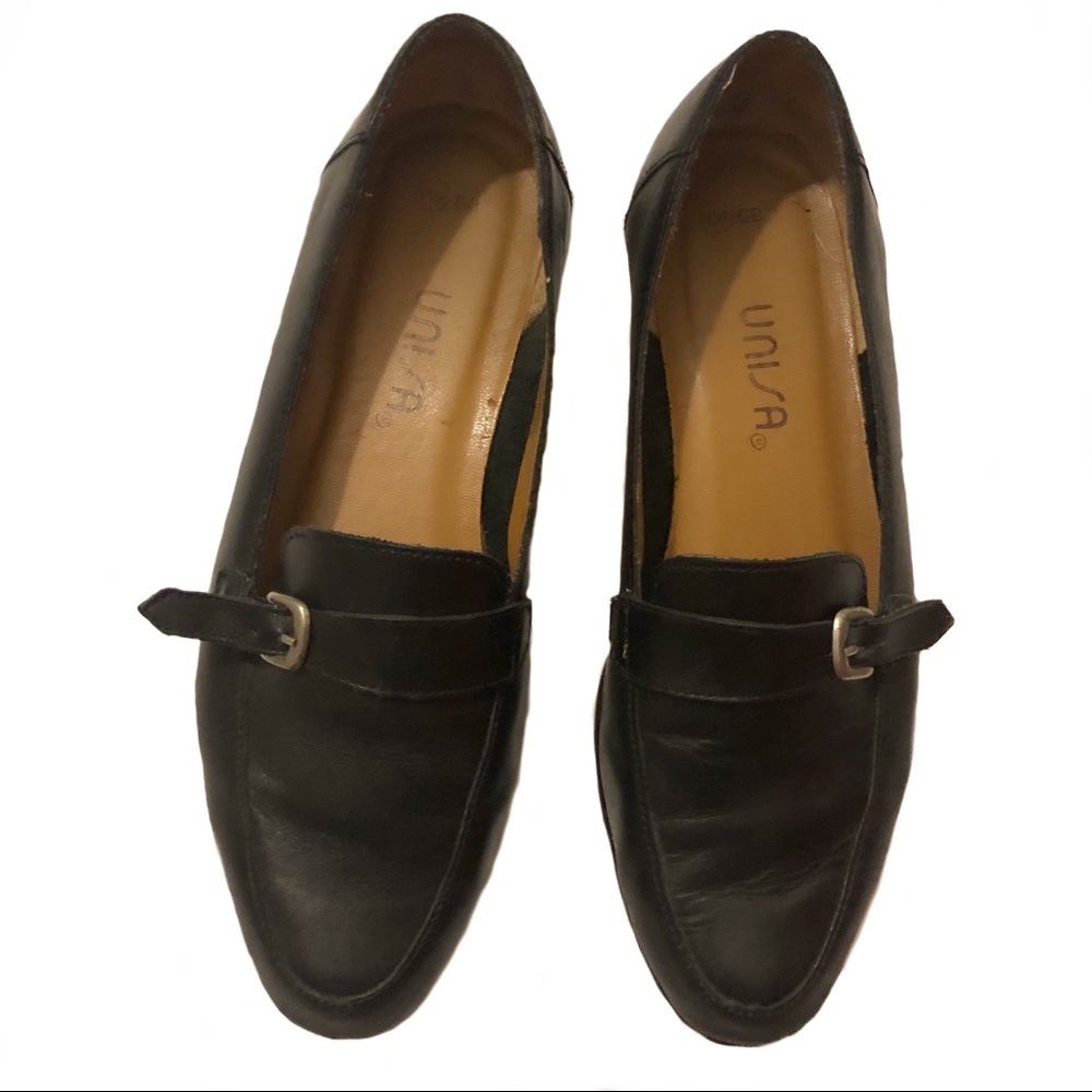 Unisa Loafers Buckle Clasp Leather Cute Flat